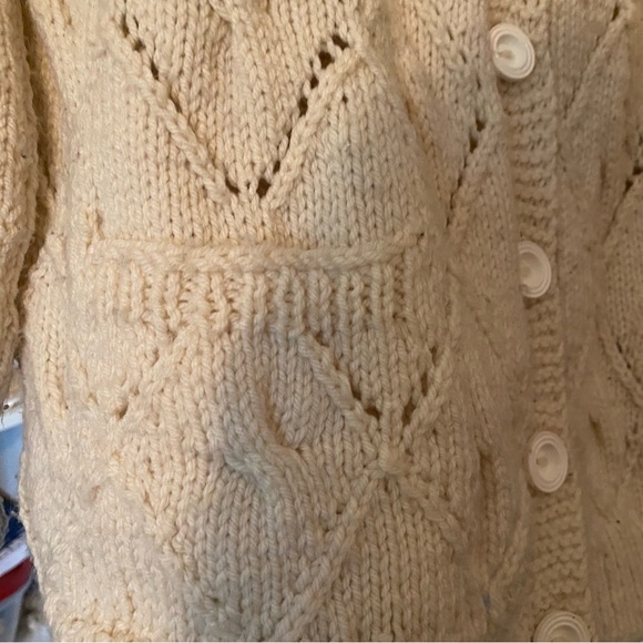 Hand knit Cozy Cream Knit Sweater - Picture 7 of 7